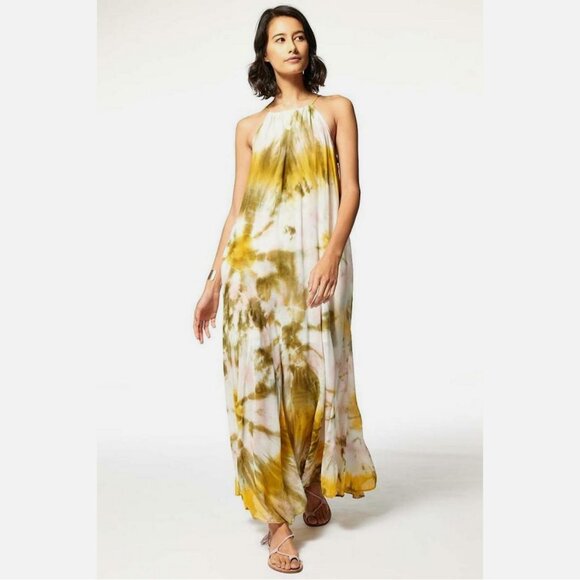 Young Fabulous & Broke Dresses & Skirts - Young Fabulous & Broke Elie Trapeze Maxi Dress in Olive Venus Wash